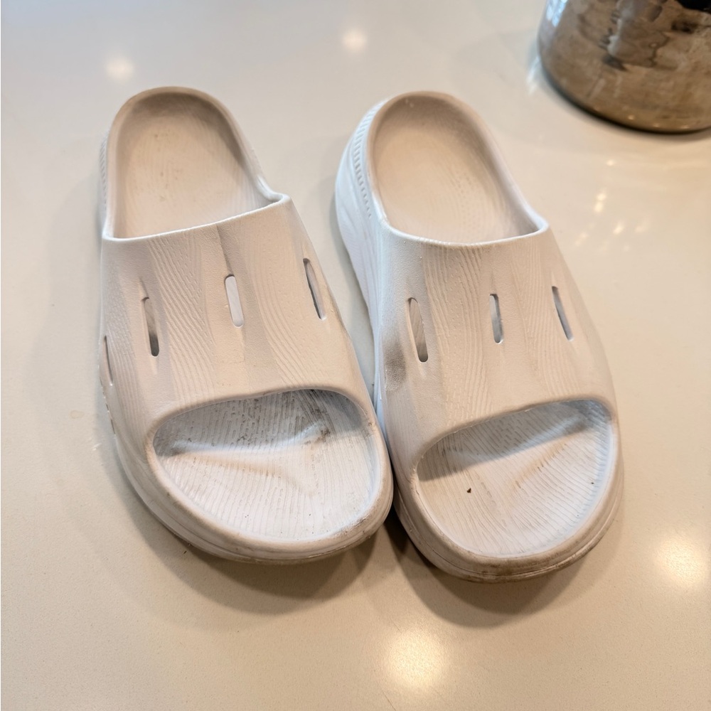 White Hoka ORA Recovery Slide 3